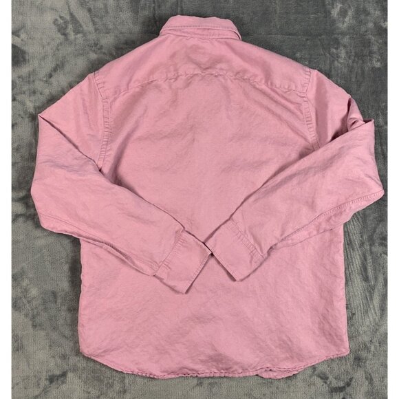 UNTUCKit Shirt Mens Medium Pink Linen Blend Long Sleeve Button Up Casual Pocket - Picture 2 of 5